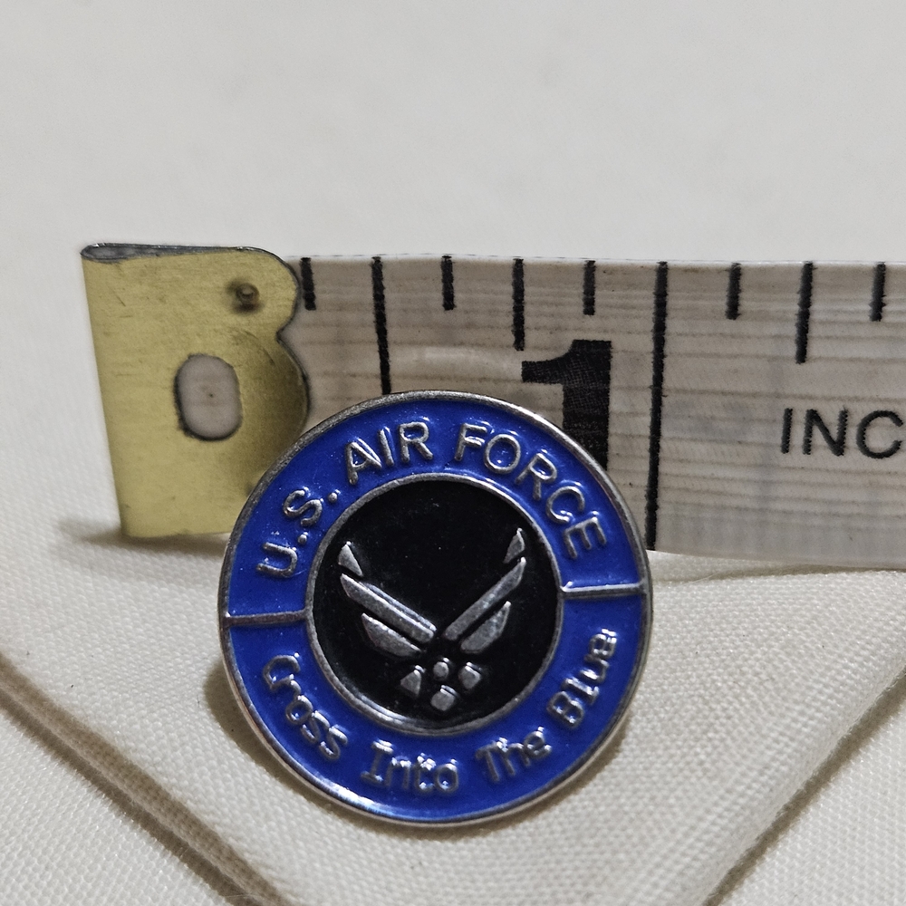 U.S. Air Force Logo and the Motto "Cross Into The Blue Lapel Pin - Picture 3 of 4